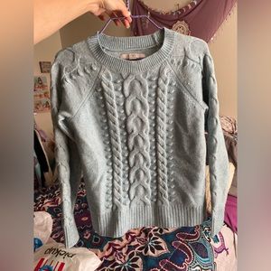 LOFT Light blue wool blend sweater